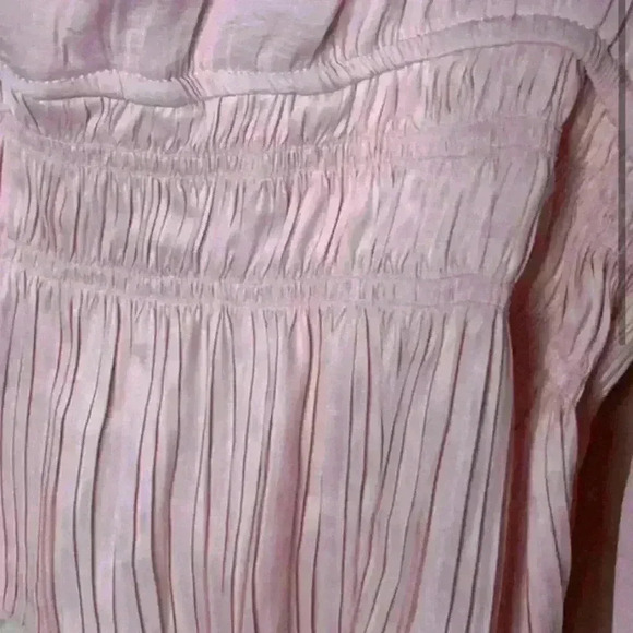 PHILOSOPHY- Pink Satin Smocked Blouse Sz Small New with tags - Picture 4 of 10